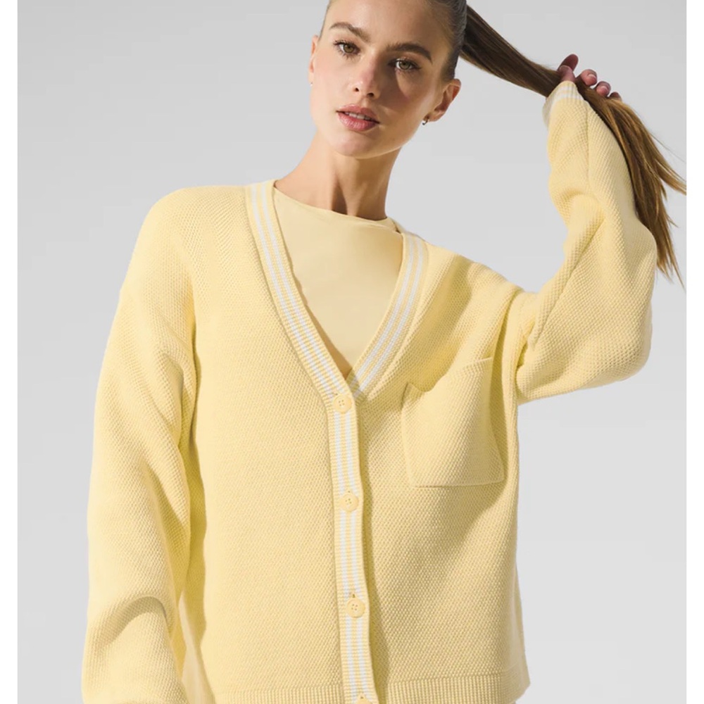ALO Yoga Light Yellow Cardigan